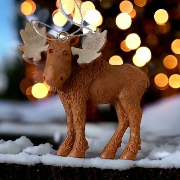 Maine Souvenir Moose Ornament Bar Harbor Resin Elk Christmas Cabincore Rustic. - Picture 15 of 15